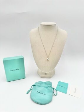 Tiffany & Co. Elsa Peretti sterling silver teardrop pendant necklace